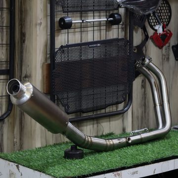 NINJA 400 FULL SYSTEM HEADER + LEOVINCE GP CORSA EXHAUST(silver)