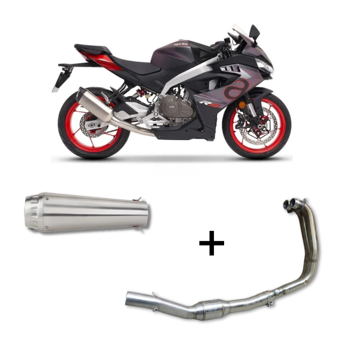 MK RACING APRILIA RS 457 FULL SYSTEM HEADER (IMPORTED) + ARROW EXHAUST COMBO
