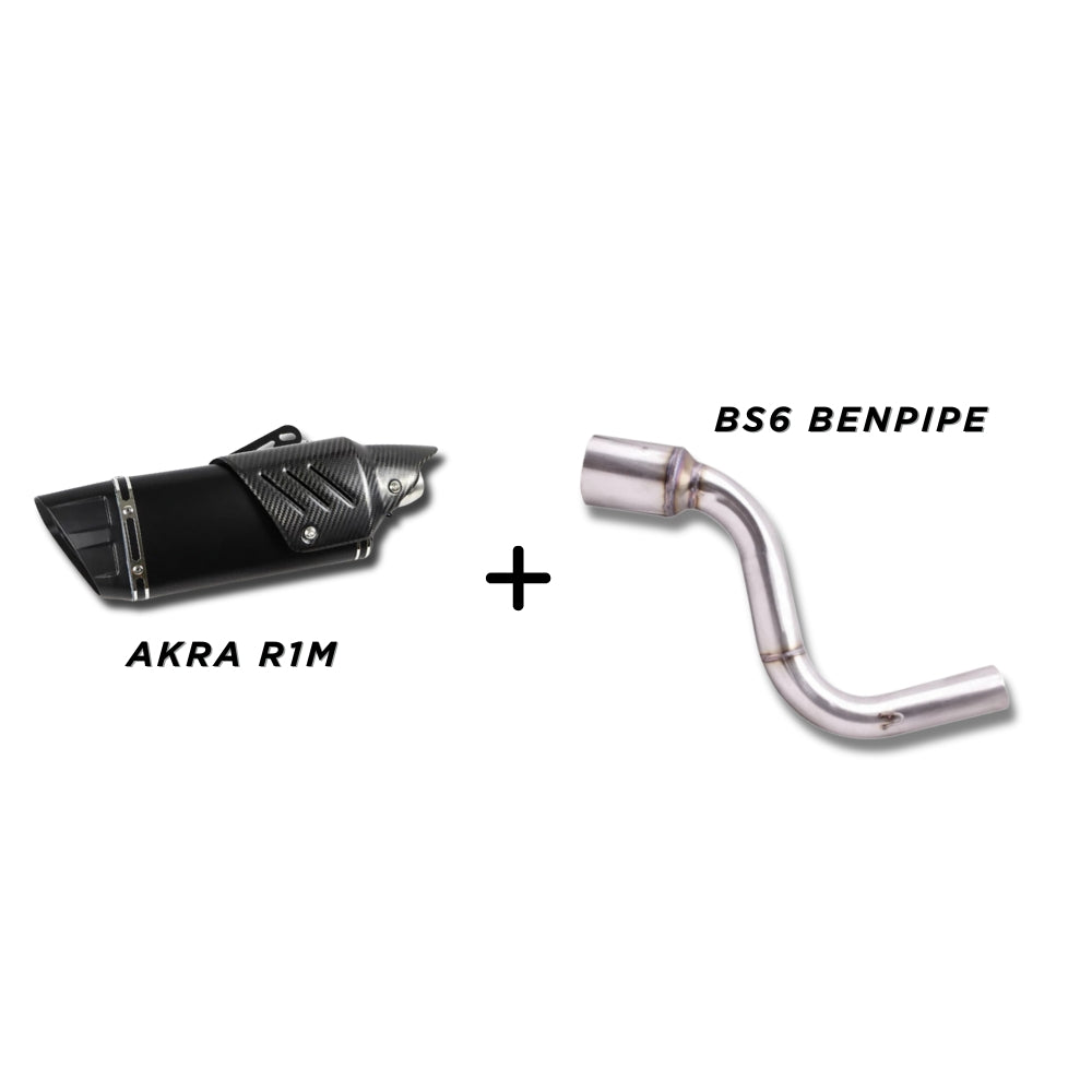 KTM AKRA R1M + BS6 BENDPIPE COMBO