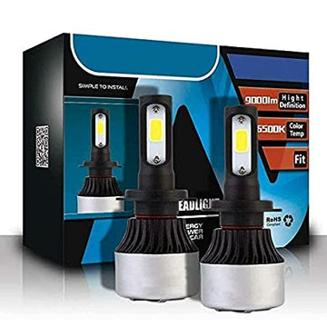 H7 Geniune 9000LM 6500K 72 W LED Automotive Headlight Bulbs Auto Conversion Driving Lamp 2 Led Chip (Cool White)