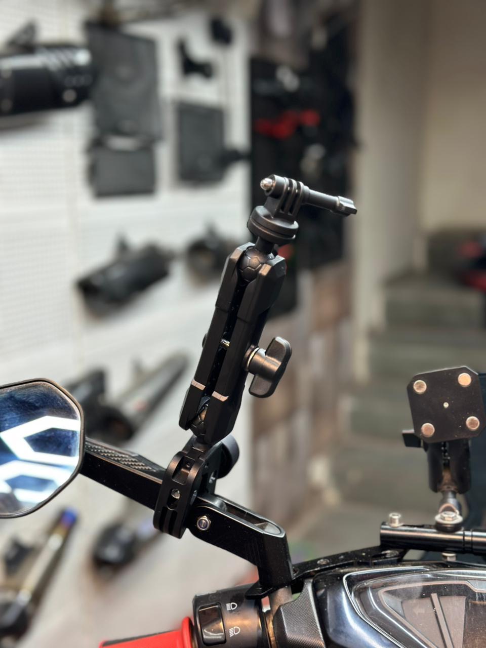ACTION CAMERA MOUNT FOR MOTORCYCLES
