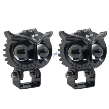 HJG New Model Owl Fog Light For Bike/Car/Thar/Jeep ( Cool White, 40W each * 2 = 80W Total ) - Pack of 2