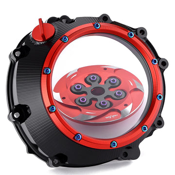 Fauvism CNC Clear Clutch Cover & Spring Retainer R BMW S1000RR S1000R S1000XR HP4 Waterproof Solid Billet