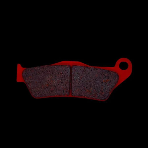 Ngage Whisker ceramic front brake pad (HB 155) with a red backing plate, compatible with Royal Enfield Hunter 350 and Bajaj Dominar.