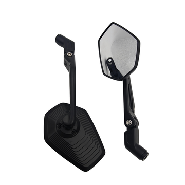 SHENAO CNC Folding Motorcycle Mirrors with Wide-Angle Convex Glass and 3D Ripple Design for Bajaj and TVS Apache RTR