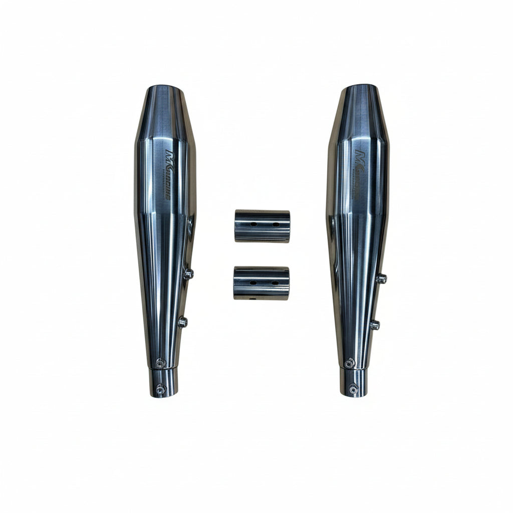 MK Racing | MK Racing  Stainless Steel Performance Slip-On Exhaust Muffer for Royal Enfield Continental GT 650 (Pair)