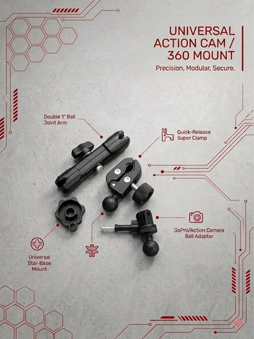 ACTION CAMERA MOUNT FOR MOTORCYCLES