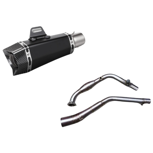 R15 V4 AKRAPOVIC HEXAGON TIP EXHAUST + DUAL SENSOR HEADER (COMBO)