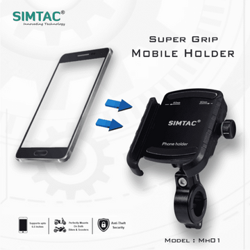 SIMTAC Super Grip Mobile Holder For Bikes