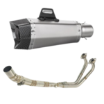 NINJA 400 HEADER & AKRA SHORTY HEXAGON TIP (COMBO)