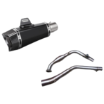 R15 V4 AKRAPOVIC HEXAGON TIP EXHAUST + DUAL SENSOR HEADER (COMBO)
