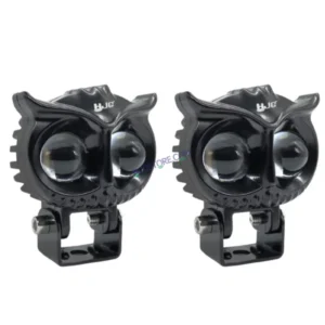 HJG New Model Owl Fog Light For Bike/Car/Thar/Jeep ( Cool White, 40W each * 2 = 80W Total ) - Pack of 2