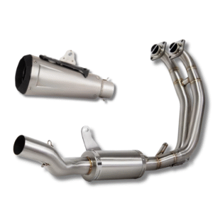 Burnout Racing AUSTIN RACING CARBON PLATE EXHAUST (SILVER) for APRILIA RS 457/ TUONO 457 (23-25)