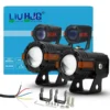 HJG S-82 Foglight Projector Lens Foglight 80W with Hazard Indicator Projector Lens Fog Light 80W Foglight Ultra Wide Dual Intensity LED Fog Lights White/Yellow Universal  with Hazard Indicator