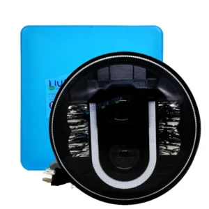 HJG U Shape Genuine U Shape New Model U Ring 7 Inch LED Headlight with Spotless and Bright DRL Fits in Royal Enfield (All Model) (12V-80V DC 75W-110W)