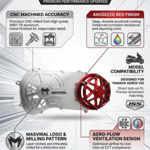 YAMAHA AEROX 155 CLEAR CLUTCH COVER